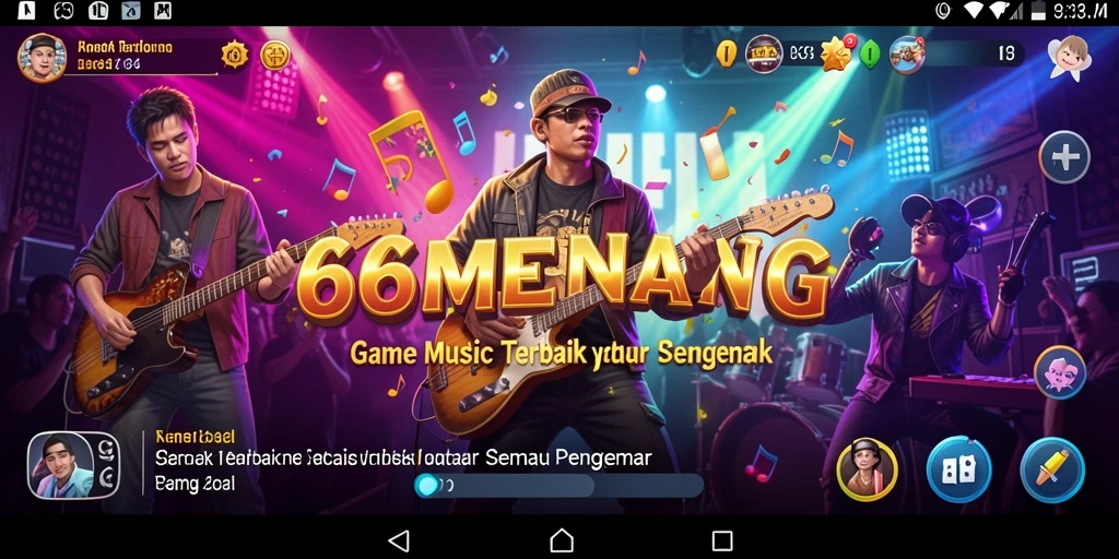 Tampilan gameplay menarik dari 66MENANG dengan berbagai lagu.