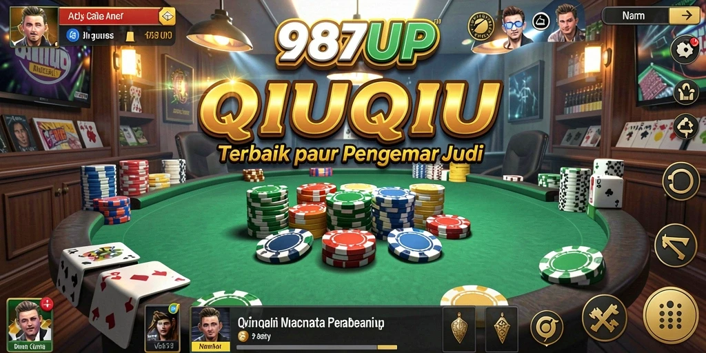 Tampilan menarik dari gameplay QiuQiu dalam 987UP.