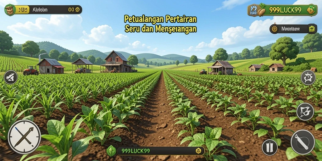 Screenshot menampilkan gameplay seru dalam mengelola lahan pertanian.