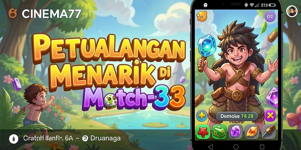 Tampilan permainan <strong>CINEMA77</strong> yang menarik dengan gameplay Match-3.