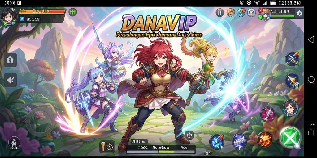 Tampilan gameplay <strong>DANAVIP</strong> yang memikat dalam dunia anime.