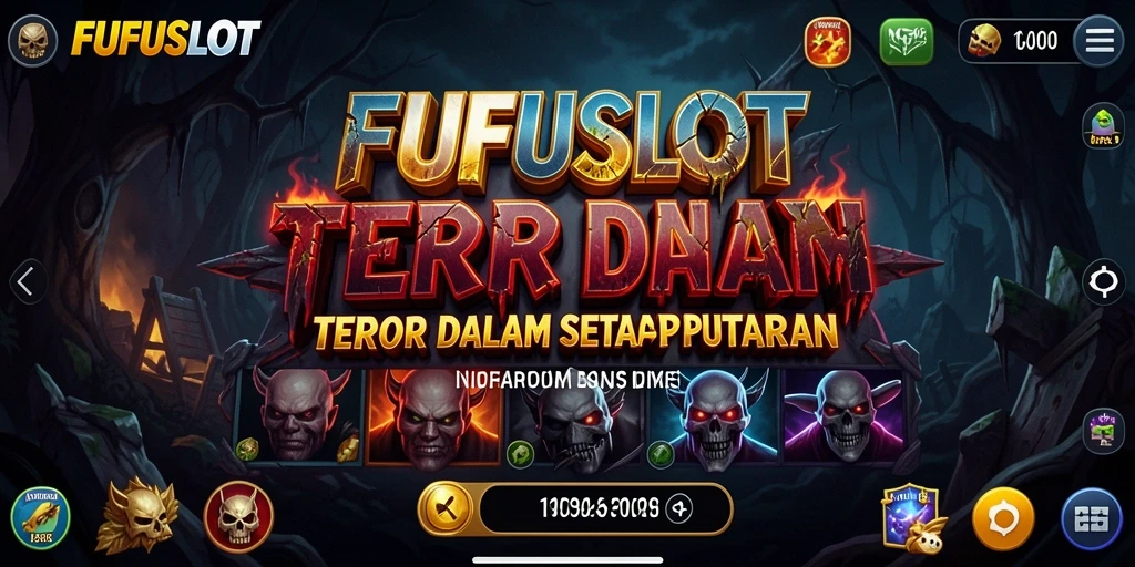 Screenshot menampilkan momen menakutkan dalam game FUFUSLOT.