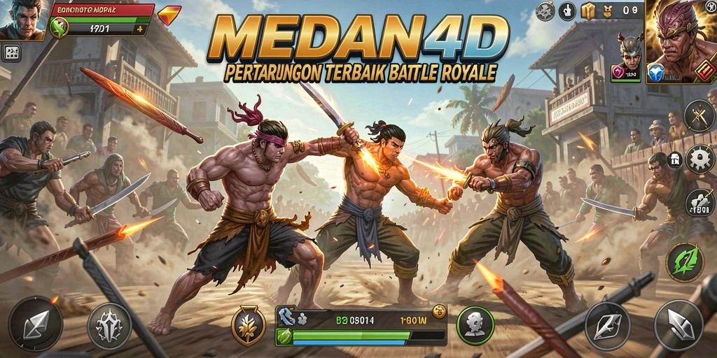 Tangkapan layar gameplay MEDAN4D menunjukkan aksi seru Battle Royale.