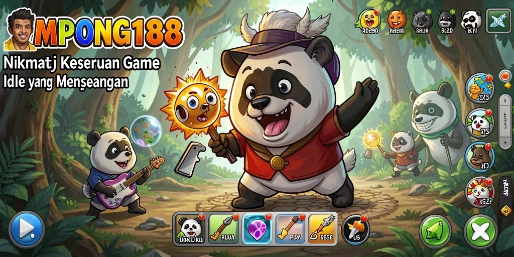 Tampilan menarik gameplay OMPONG188 saat dalam mode Idle.