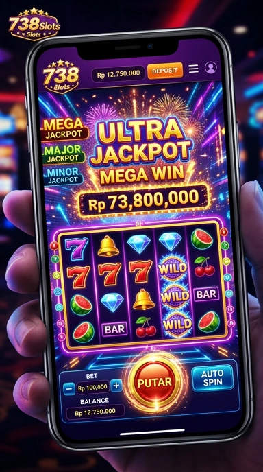 Screenshot menunjukkan proses unduh cepat di 738slots.